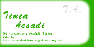 timea acsadi business card